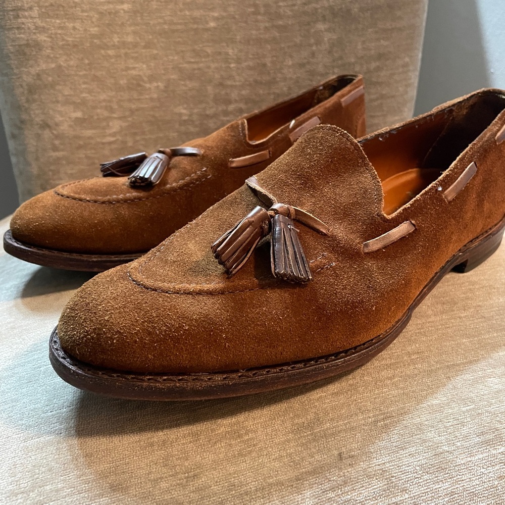 Allen Edmonds Chestnut Suede Tassel Loafers